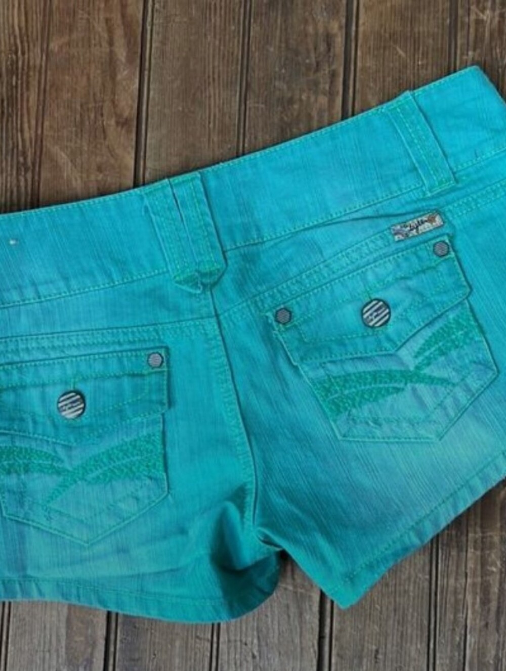 Tyte brand Vibrant Sea Green Women Shorts. Super Sexy And Short - Picture 4 of 5